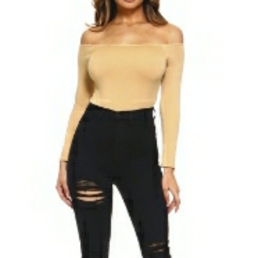 YELETE|BODYSUIT OFF SHOULDER OSFM